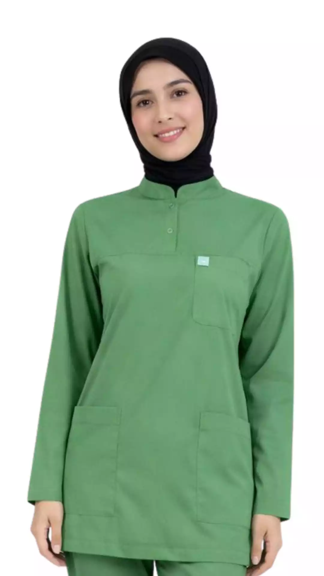 Ameliyathane Personeli Forması Likralı Tesettür Üst Üniforma