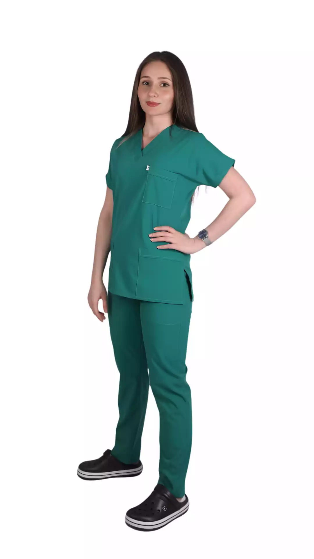 Ameliyathane Yeşili Linda Scrubs Hemşire Takım