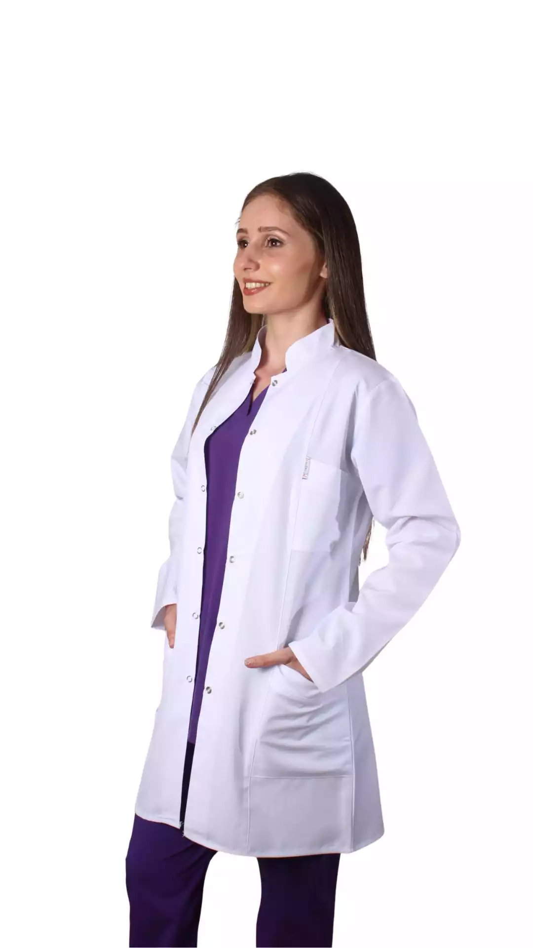 Dr Visit Önlüğü Yakalı Uzun Kol Kadın