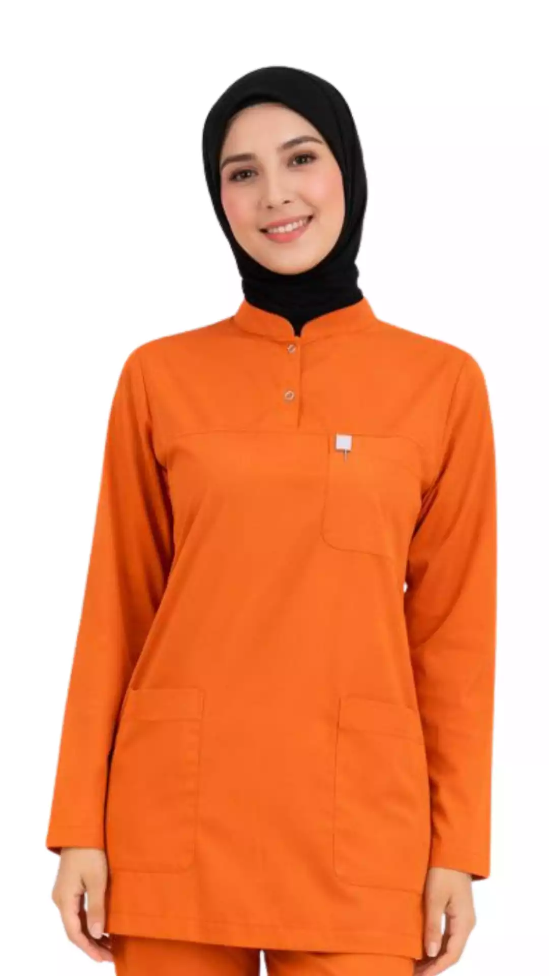 Klinik Destek Kadrosu Forması Likralı Tesettür Üst Üniforma