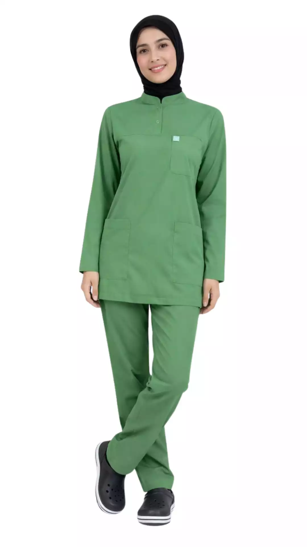 Tesettür Ameliyathane Personeli Forması Scrubs Likralı Takım