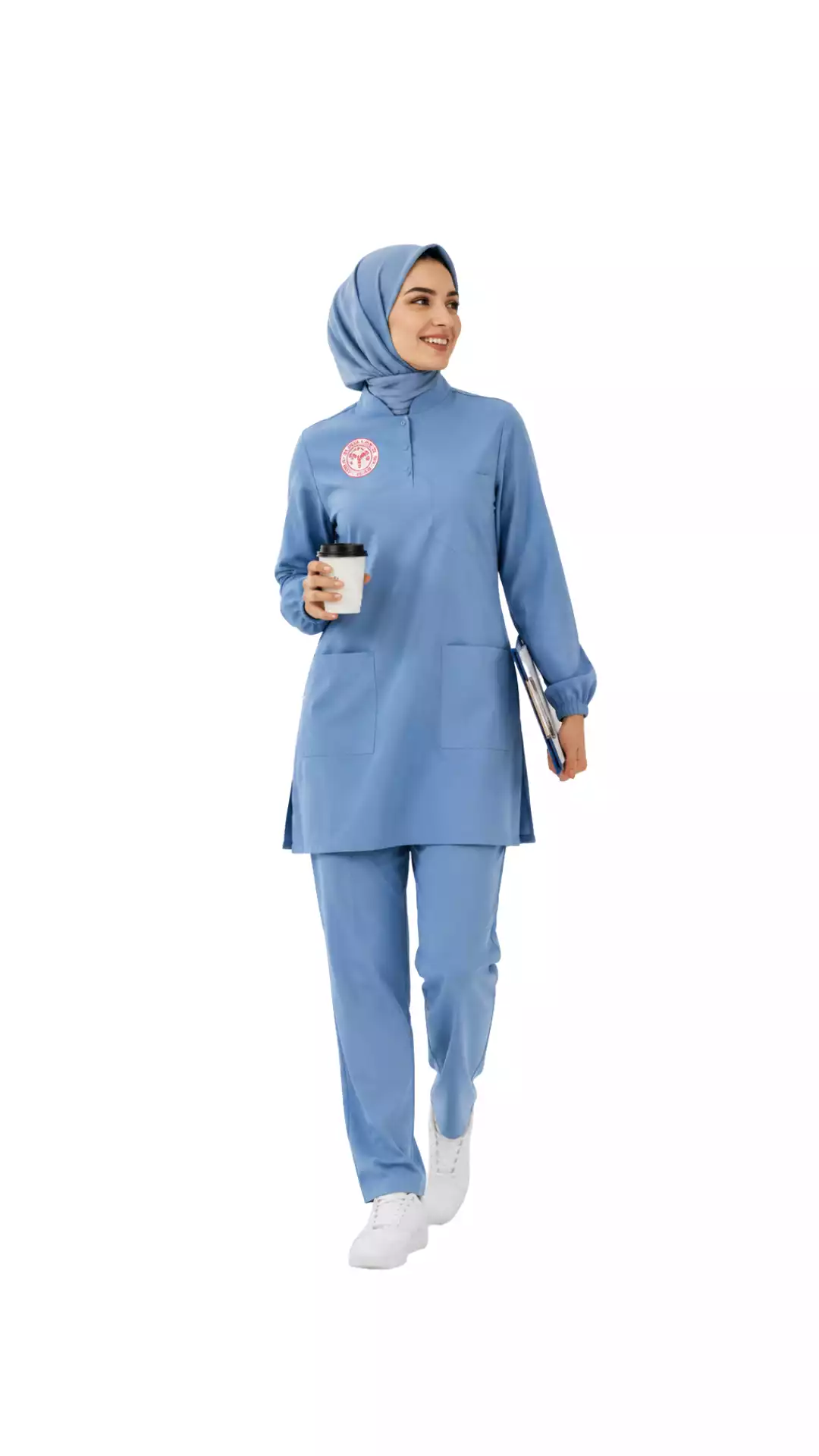 Tesettür Doktor - Hekim Forması Scrubs Likralı Takım