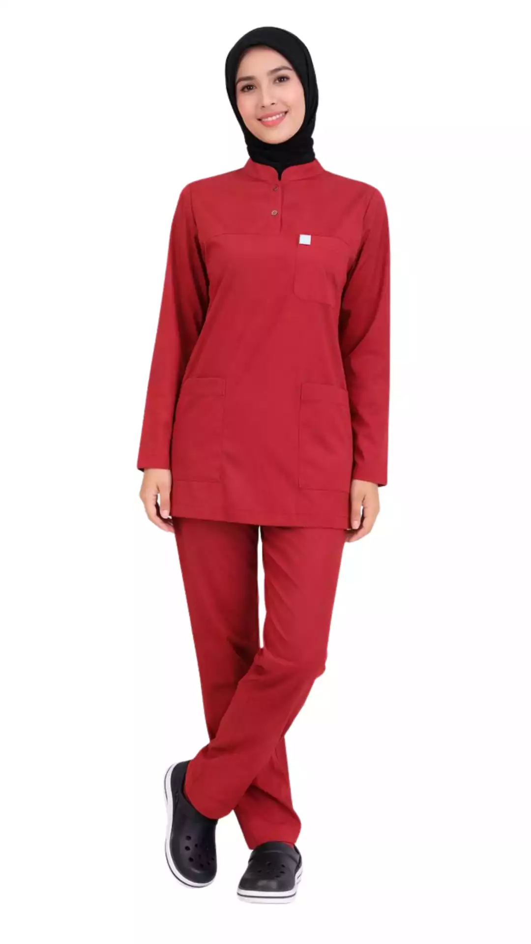 Tesettür Lisans - Lisans Üstü Sağlık Meslek Grupları Forması Scrubs Likralı Takım